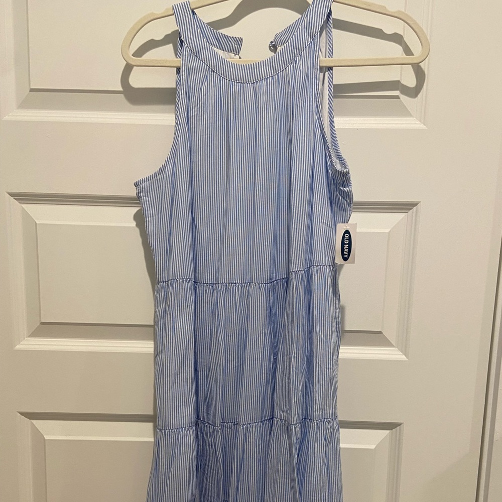 NWT Old Navy Blue and White Striped Dress